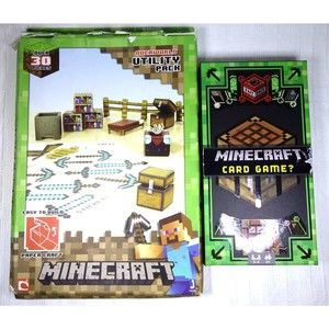 Minecraft Papercraft Overworld Utility Pack and Minecraft Card Game